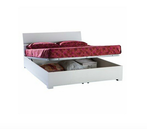Lit /coffre PRIVILEGIO 160*200 Laque Blanc