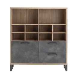 [COM-LB2108K76604] Bibliothèque L130 x H147 x P35