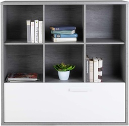 [COM-LB2652K56104] Bibliothèque MIPIACE 1 tiroir et 6 casiers L120xP35xH121cm