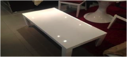 [BK-J008LHG-WH] Table basse 1000x600x370 Laque blanc